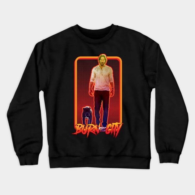 keanu burn the city Crewneck Sweatshirt by willitone